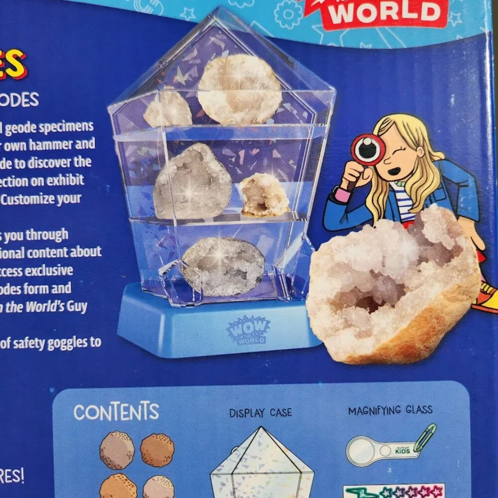 WOW in the World Crystal 10 Geodes STEM Science Kit Set Rocks Bundle Geology Gem